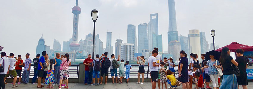 Touristes chinois à Shanghai